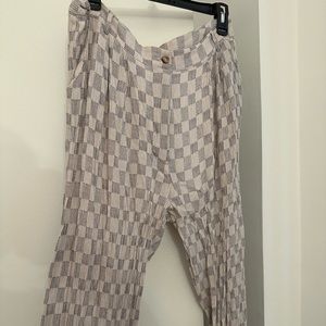 Taupe Mocha Check Trousers from illa illa